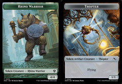 Rhino Warrior (0018) // Thopter (0020) Double-Sided Token