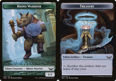 Rhino Warrior (011) // Treasure (014) Double-Sided Token - Foil