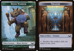 Rhino Warrior (011) // Treasure (017) Double-Sided Token - Foil