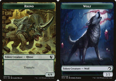 Rhino (010) // Wolf (013) Double-Sided Token