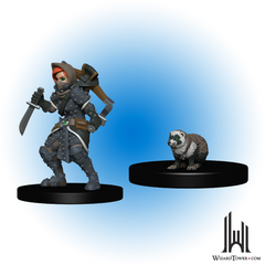 Wardlings Figures - Girl Rogue & Badger
