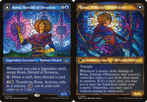 Rona, Herald of Invasion // Rona, Tolarian Obliterator (0295) (Showcase) - Foil