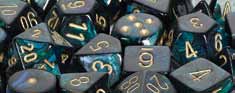 Dice Set - Scarab Jade / Gold 7ct