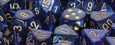 Dice Set - Scarab Royal Blue / Gold 7ct