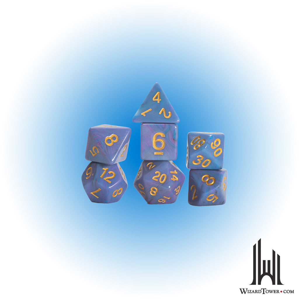 Dice Set - Blue Unicorn 7ct