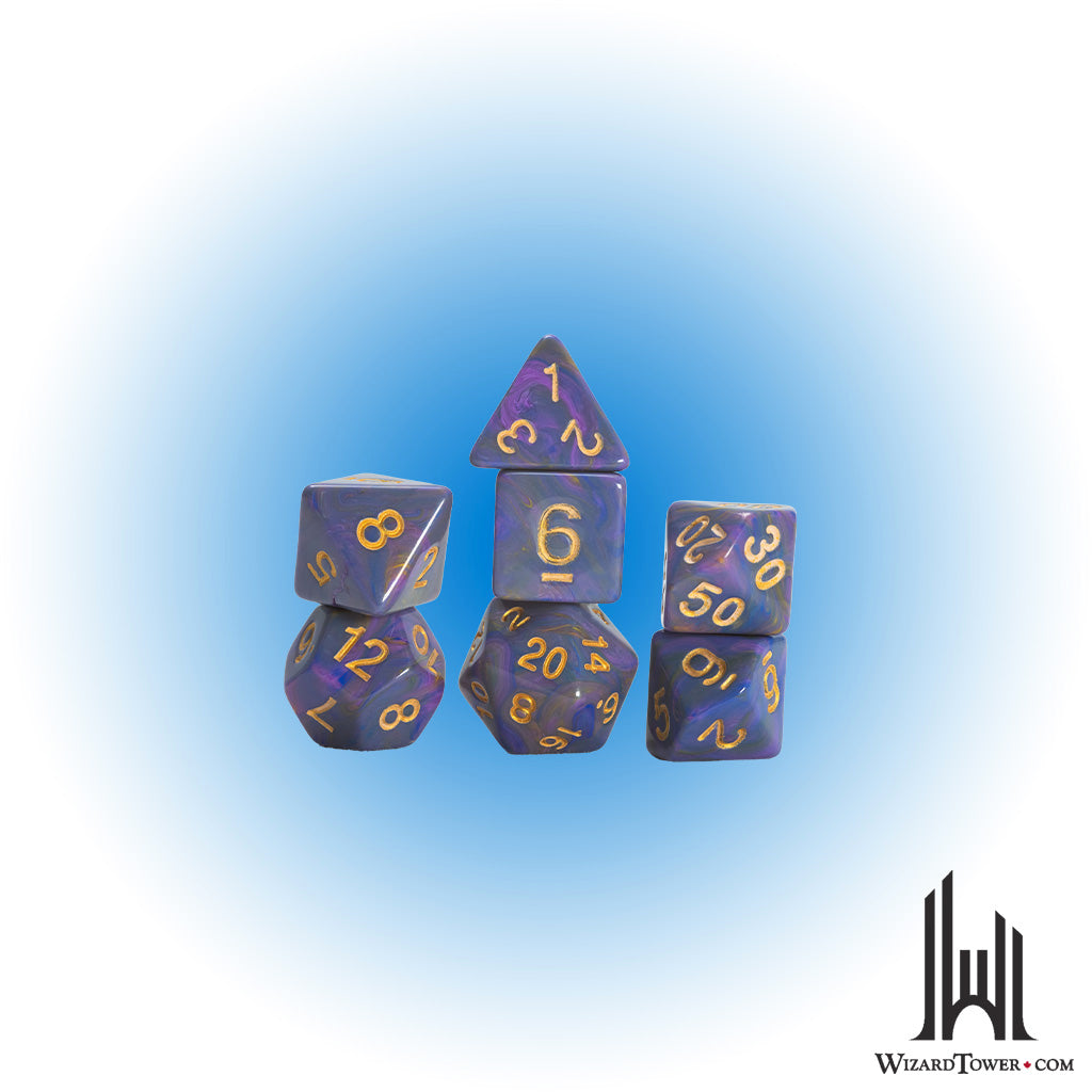 Dice Set - Purple Unicorn 7ct
