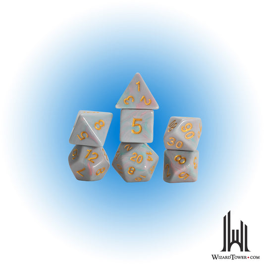 Dice Set - Teal Unicorn 7ct