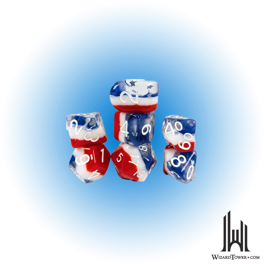 Dice Set - Stars & Stripes 7ct