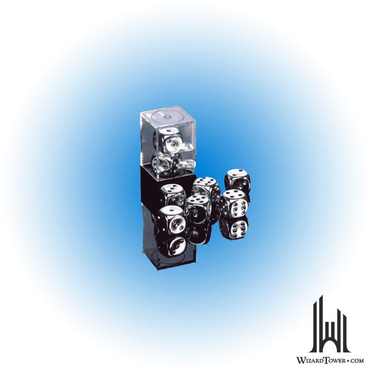 Dice Set - Metal-Plated Silver d6 2ct