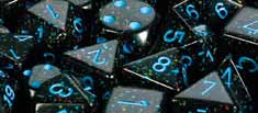 Dice Set - Speckled Blue Stars 7ct