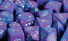 Dice Set - Speckled Silver Tetra 7ct