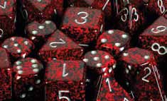 Dice Set - Speckled Silver Volcano 7ct