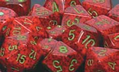 Dice Set - Speckled Strawberry 7ct