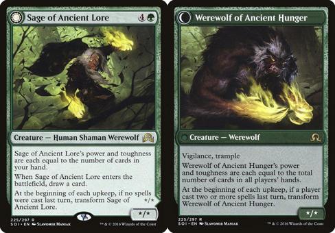 Sage of Ancient Lore // Werewolf of Ancient Hunger - Foil