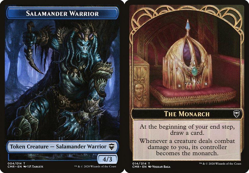Salamander Warrior (004) // The Monarch (014) Double-Sided Token - Foil