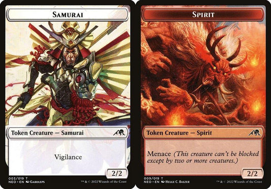 Samurai (003) // Spirit (009) Double-Sided Token - Foil
