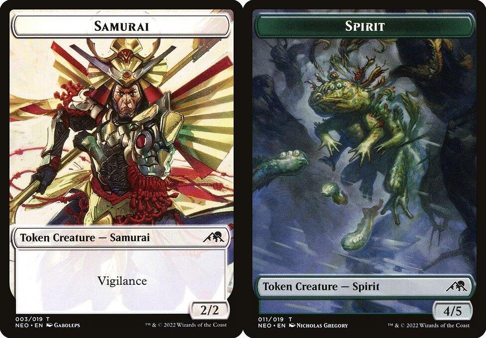 Samurai (003) // Spirit (011) Double-Sided Token - Foil
