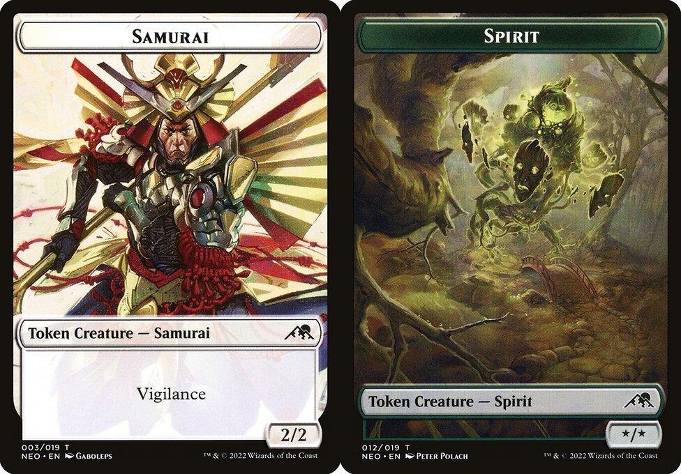 Samurai (003) // Spirit (012) Double-Sided Token - Foil