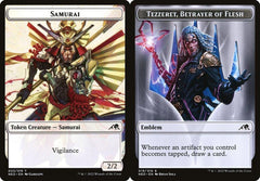 Samurai (003) // Tezzeret, Betrayer of Flesh Emblem (019) Double-Sided Token - Foil