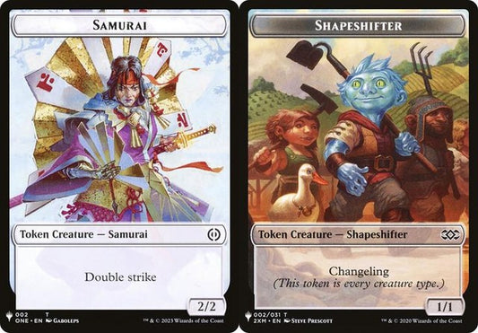 Samurai (002) // Shapeshifter (002) Double-Sided Token (PLST)