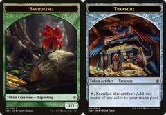 Saproling (001) // Treasure (010) Double-Sided Token
