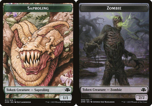 Saproling (011) // Zombie (005) Double-Sided Token - Foil