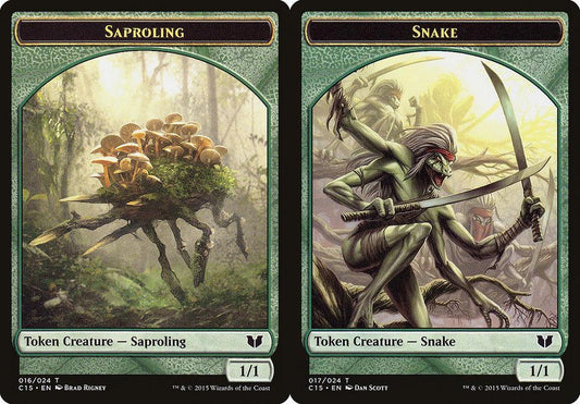 Saproling (016) // Snake (017) Double-Sided Token