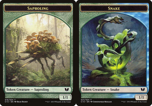 Saproling (016) // Snake (021) Double-Sided Token