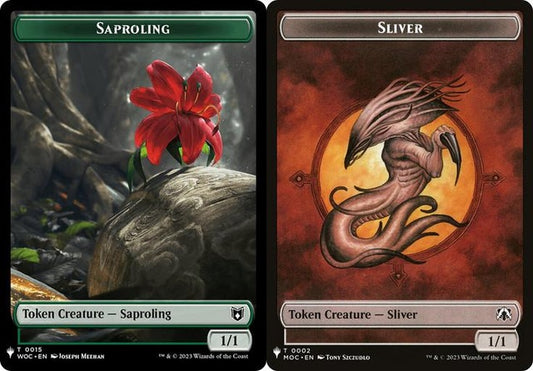 Saproling (0015) // Sliver (0002) Double-Sided Token (PLST)
