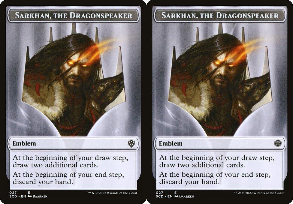 Sarkhan, the Dragonspeaker Emblem (027) // Sarkhan, the Dragonspeaker Emblem (027) Double-Sided Token