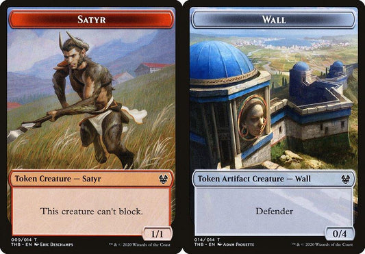 Satyr (009) // Wall (014) Double-Sided Token - Foil
