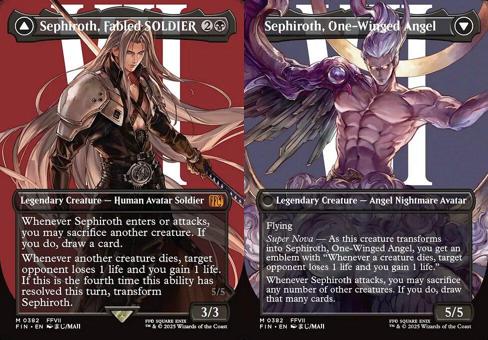 Sephiroth, Fabled SOLDIER // Sephiroth, One-Winged Angel (0382) (Borderless)