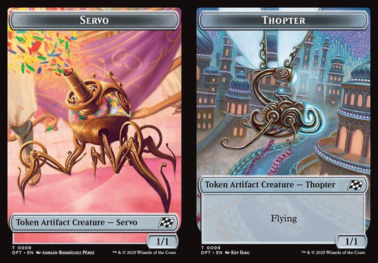 Servo (0008) // Thopter (0009) Double-Sided Token - Foil