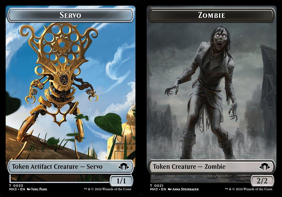 Servo (0033) // Zombie (0021) Double-Sided Token - Foil