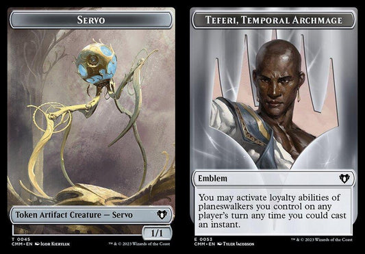 Servo (0045) // Teferi, Temporal Archmage Emblem (0053) Double-Sided Token - Foil