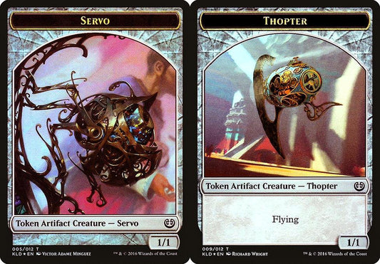 Servo (005) // Thopter (009) Double-Sided Token - Foil