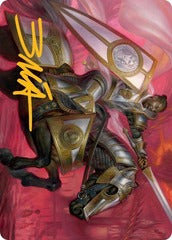 Sigiled Sentinel (09/81) Art Card (AMOM) - Gold-Stamped Signature