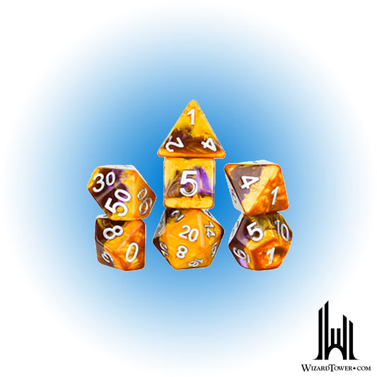 Dice Set - Amethyst Geode 7ct