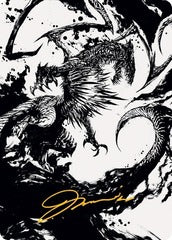 Skithiryx, the Blight Dragon (71/81) Art Card (AMOM) - Gold-Stamped Signature