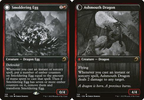Smoldering Egg // Ashmouth Dragon - Foil