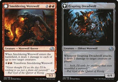 Smoldering Werewolf // Erupting Dreadwolf - Foil