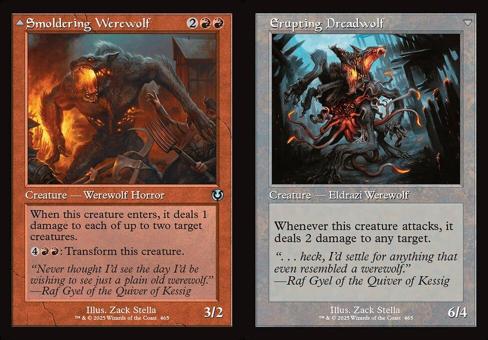 Smoldering Werewolf // Erupting Dreadwolf (0465) (Retro Frame)