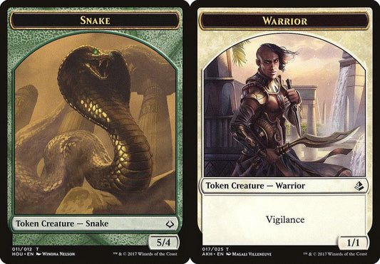 Snake (011) // Warrior (017) Double-Sided Token