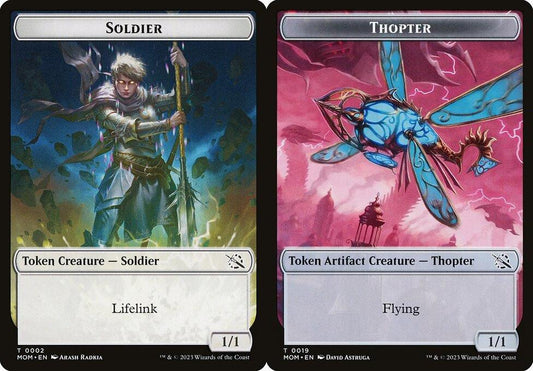 Soldier (0002) // Thopter (0019) Double-Sided Token - Foil