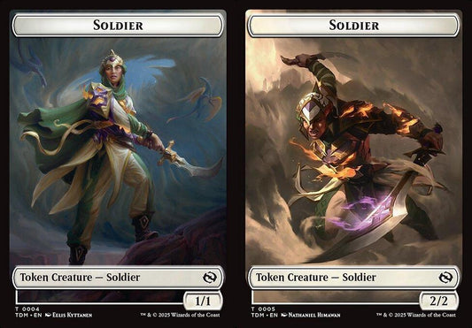 Soldier (0004) // Soldier (0005) Double-Sided Token - Foil