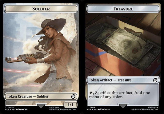 Soldier (0004) // Treasure (0019) Double-Sided Token - Foil