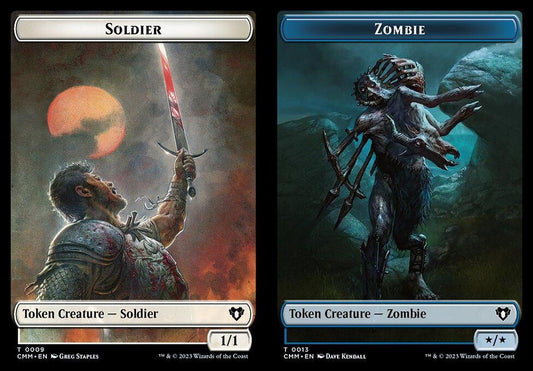 Soldier (0009) // Zombie (0013) Double-Sided Token - Foil