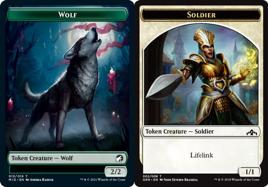 Soldier (002) // Wolf (013) Double-Sided Token