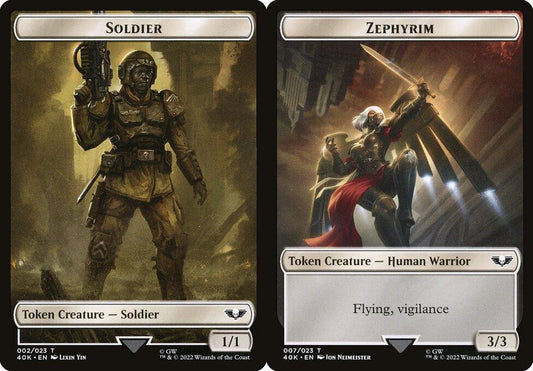 Soldier (002) // Zephyrim (007) Double-Sided Token