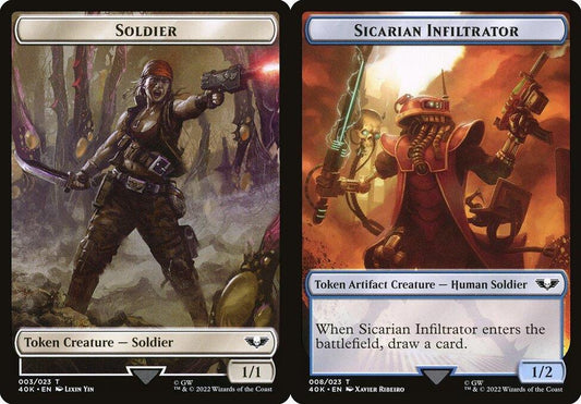 Soldier (003) // Sicarian Infiltrator (008) Double-Sided Token - Surge Foil